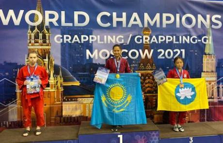 Юная казахстанка стала чемпионом мира по грэпплингу в Москве