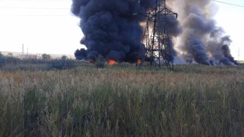 Пожар возле шахтинской ТЭЦ локализован. Жители временно остались без электричества