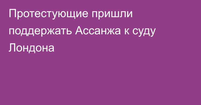 Протестующие пришли поддержать Ассанжа к суду Лондона