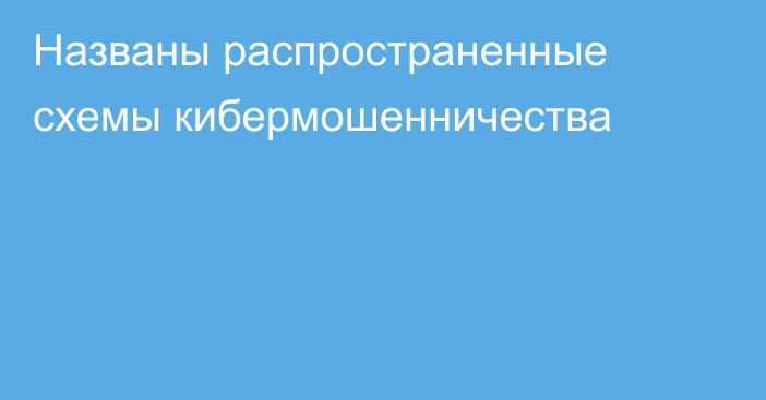 Названы распространенные схемы кибермошенничества