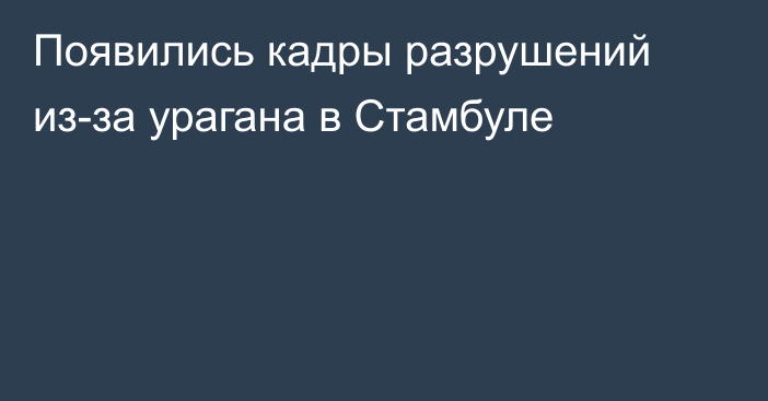 Появились кадры разрушений из-за урагана в Стамбуле