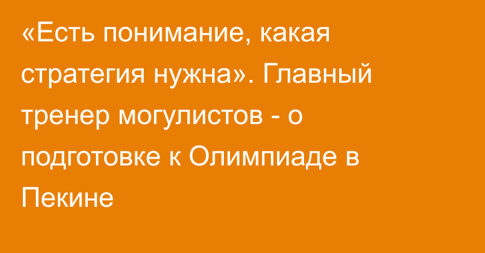 «Есть понимание, какая стратегия нужна». Главный тренер могулистов - о подготовке к Олимпиаде в Пекине