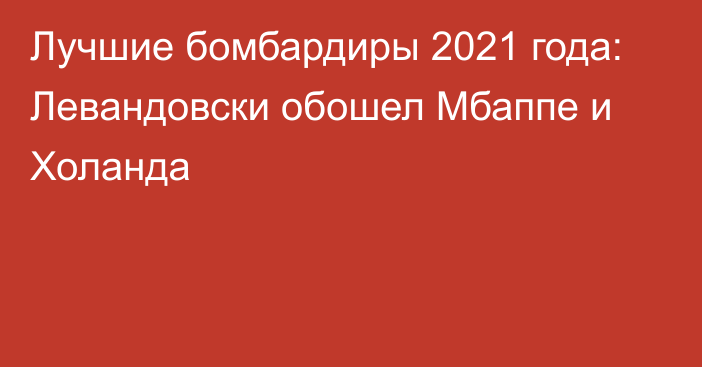 Лучшие бомбардиры 2021 года: Левандовски обошел Мбаппе и Холанда