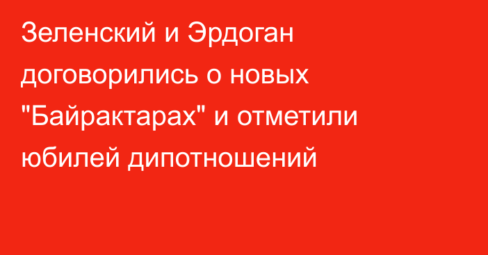 Зеленский и Эрдоган договорились о новых 