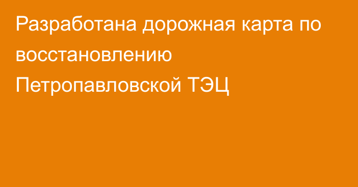 Разработана дорожная карта по восстановлению Петропавловской ТЭЦ