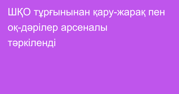 ШҚО тұрғынынан қару-жарақ пен оқ-дәрілер арсеналы тәркіленді