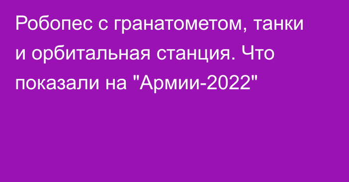 Робопес с гранатометом, танки и орбитальная станция. Что показали на 