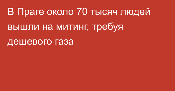 В Праге около 70 тысяч людей вышли на митинг, требуя дешевого газа