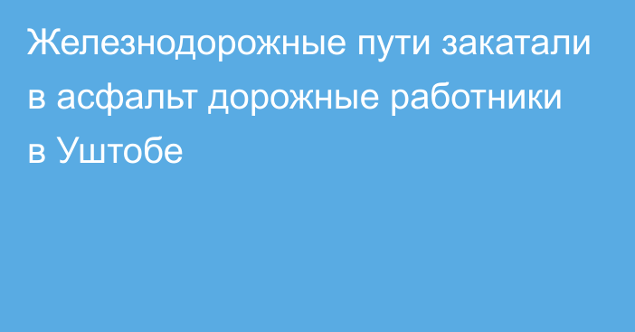 Железнодорожные пути закатали в асфальт дорожные работники в Уштобе