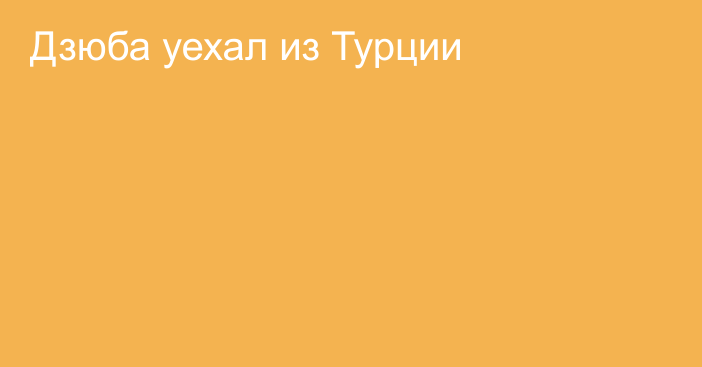 Дзюба уехал из Турции