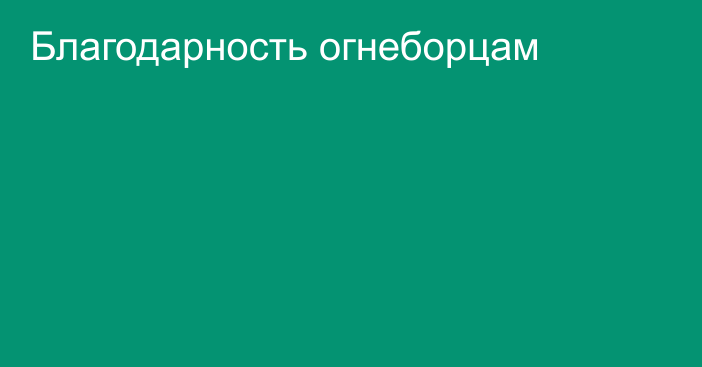 Благодарность огнеборцам