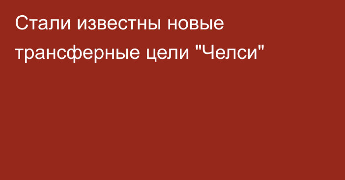 Стали известны новые трансферные цели 