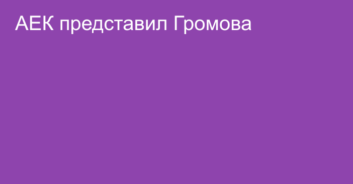 АЕК представил Громова