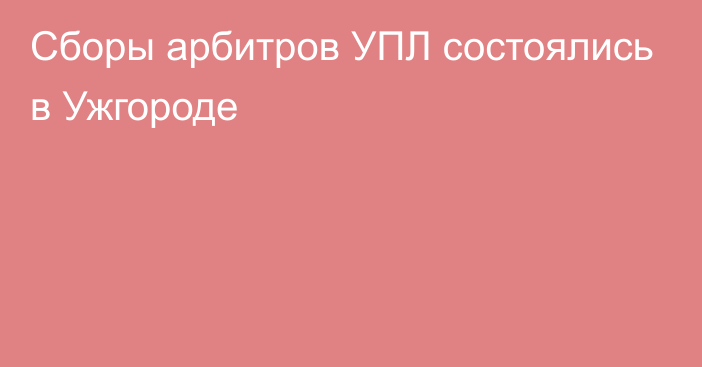 Сборы арбитров УПЛ состоялись в Ужгороде