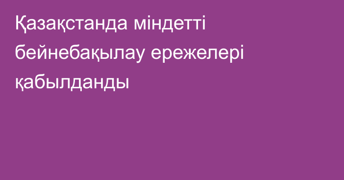 Қазақстанда міндетті бейнебақылау ережелері қабылданды