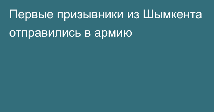 Первые призывники из Шымкента отправились в армию