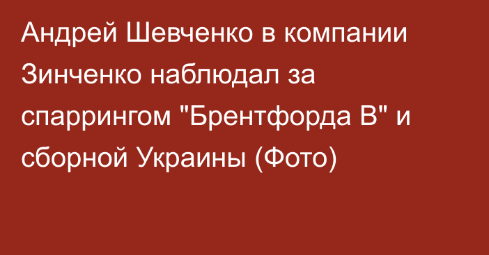 Андрей Шевченко в компании Зинченко наблюдал за спаррингом 