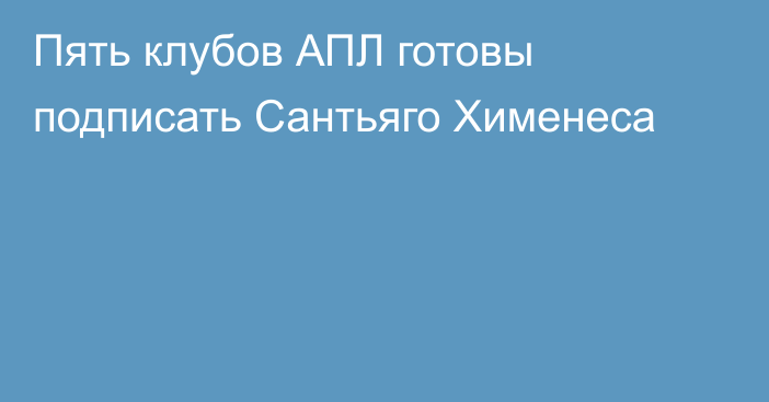 Пять клубов АПЛ готовы подписать Сантьяго Хименеса