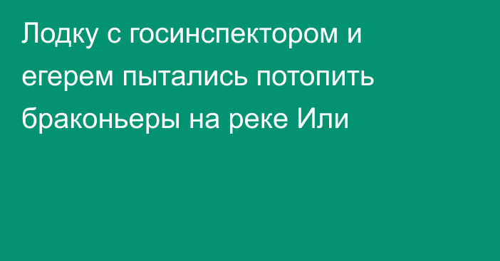 Лодку с госинспектором и егерем пытались потопить браконьеры на реке Или