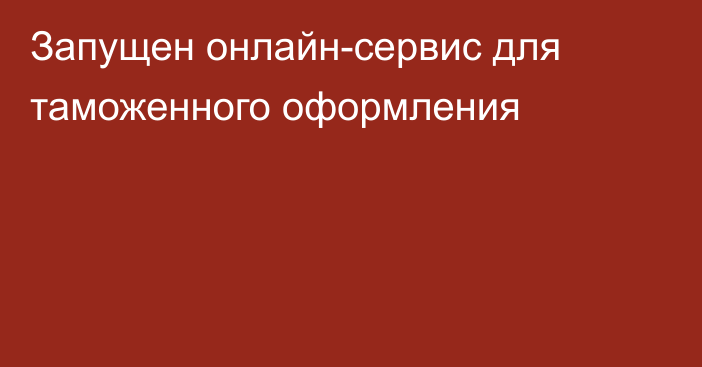 Запущен онлайн-сервис для таможенного оформления