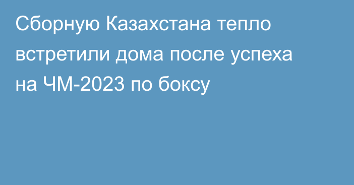 Сборную Казахстана тепло встретили дома после успеха на ЧМ-2023 по боксу