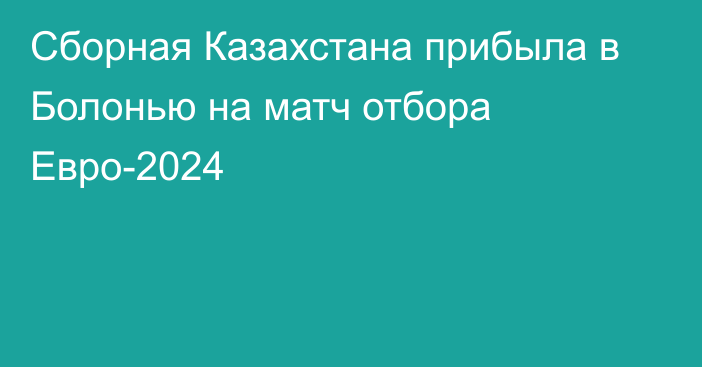 Сборная Казахстана прибыла в Болонью на матч отбора Евро-2024