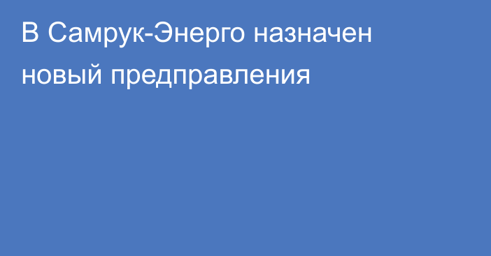 В Самрук-Энерго назначен новый предправления