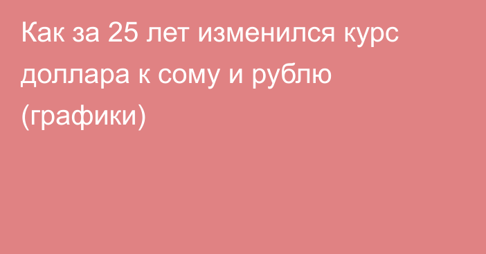 Как за 25 лет изменился курс доллара к сому и рублю (графики)