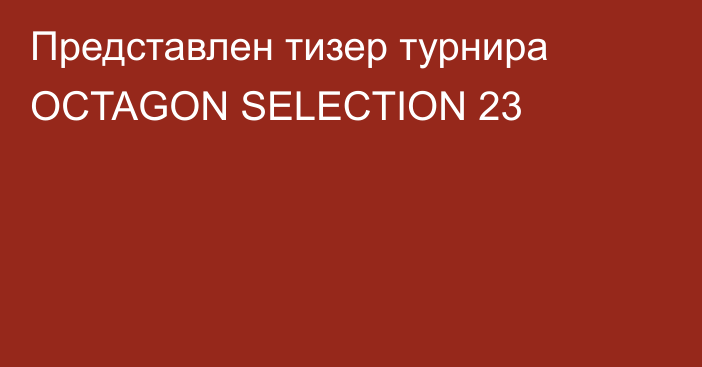 Представлен тизер турнира OCTAGON SELECTION 23