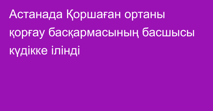 Астанада Қоршаған ортаны қорғау басқармасының басшысы күдікке ілінді