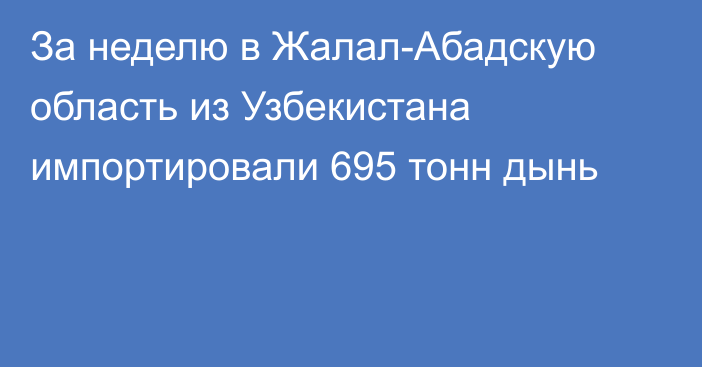 За неделю в Жалал-Абадскую область из Узбекистана импортировали 695 тонн дынь