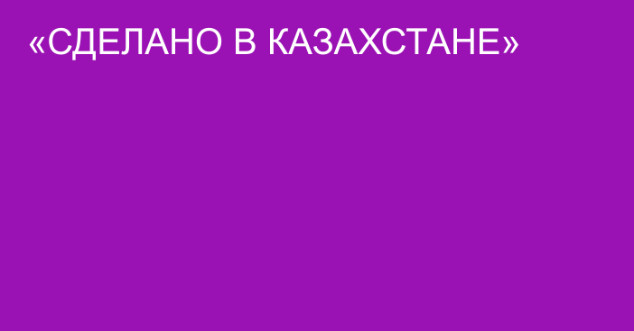 «СДЕЛАНО В КАЗАХСТАНЕ»