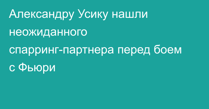 Александру Усику нашли неожиданного спарринг-партнера перед боем с Фьюри