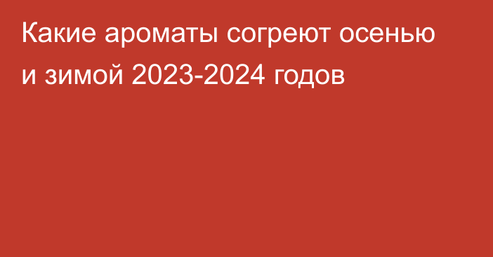 Какие ароматы согреют осенью и зимой 2023-2024 годов