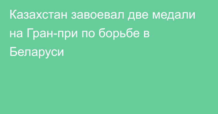 Казахстан завоевал две медали на Гран-при по борьбе в Беларуси