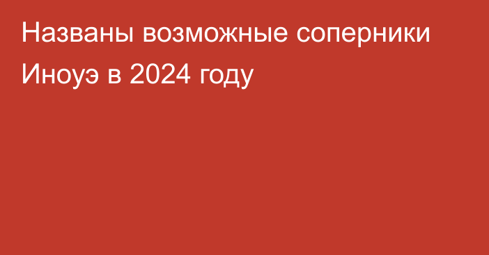 Названы возможные соперники Иноуэ в 2024 году