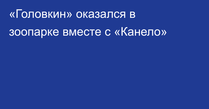 «Головкин» оказался в зоопарке вместе с «Канело»