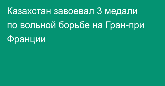 Казахстан завоевал 3 медали по вольной борьбе на Гран-при Франции