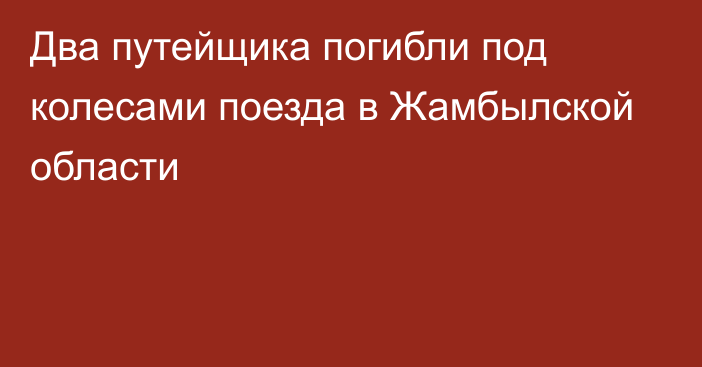 Два путейщика погибли под колесами поезда в Жамбылской области