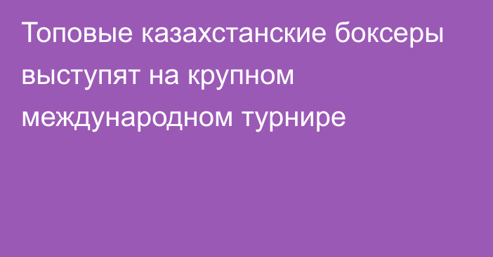 Топовые казахстанские боксеры выступят на крупном международном турнире