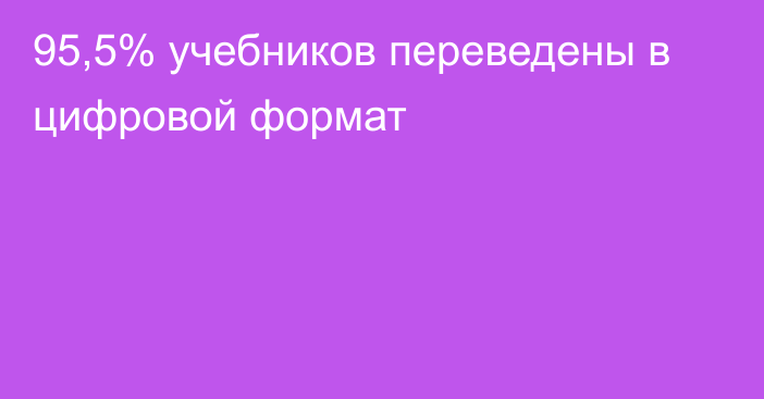 95,5% учебников переведены в цифровой формат