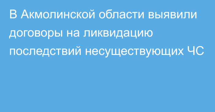 В Акмолинской области выявили договоры на ликвидацию последствий несуществующих ЧС