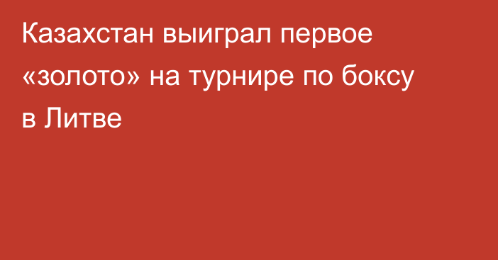 Казахстан выиграл первое «золото» на турнире по боксу в Литве