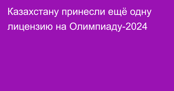 Казахстану принесли ещё одну лицензию на Олимпиаду-2024