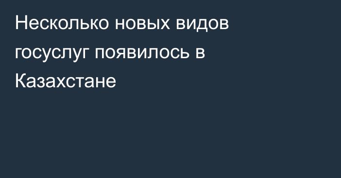 Несколько новых видов госуслуг появилось в Казахстане