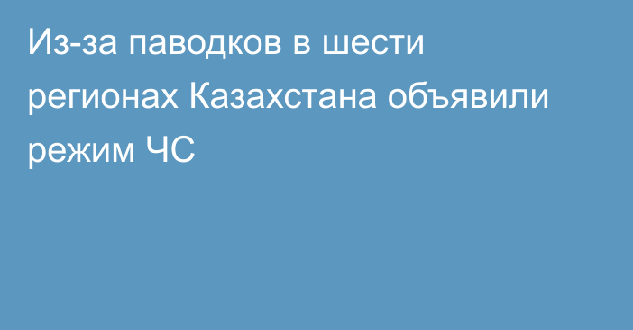 Из-за паводков в шести регионах Казахстана объявили режим ЧС