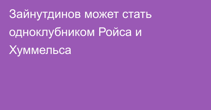 Зайнутдинов может стать одноклубником Ройса и Хуммельса