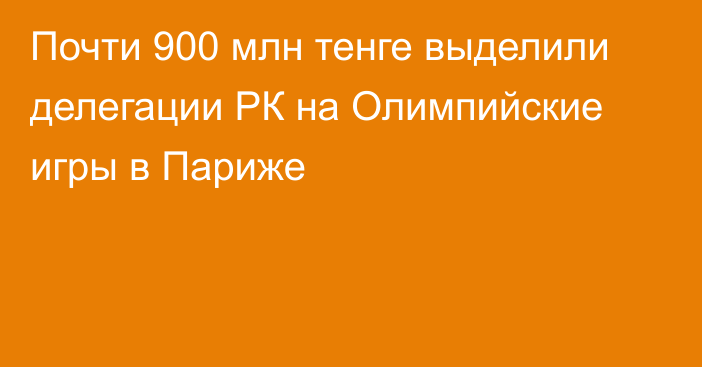 Почти 900 млн тенге выделили делегации РК на Олимпийские игры в Париже