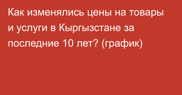 Как изменялись цены на товары и услуги в Кыргызстане за последние 10 лет? (график)