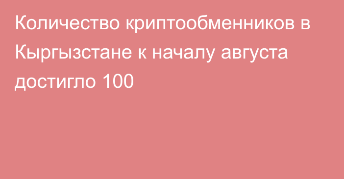 Количество криптообменников в Кыргызстане к началу августа достигло 100